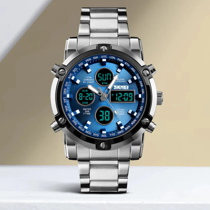 SKMEI 1389 Men's Dual Display Waterproof Fashion Watch