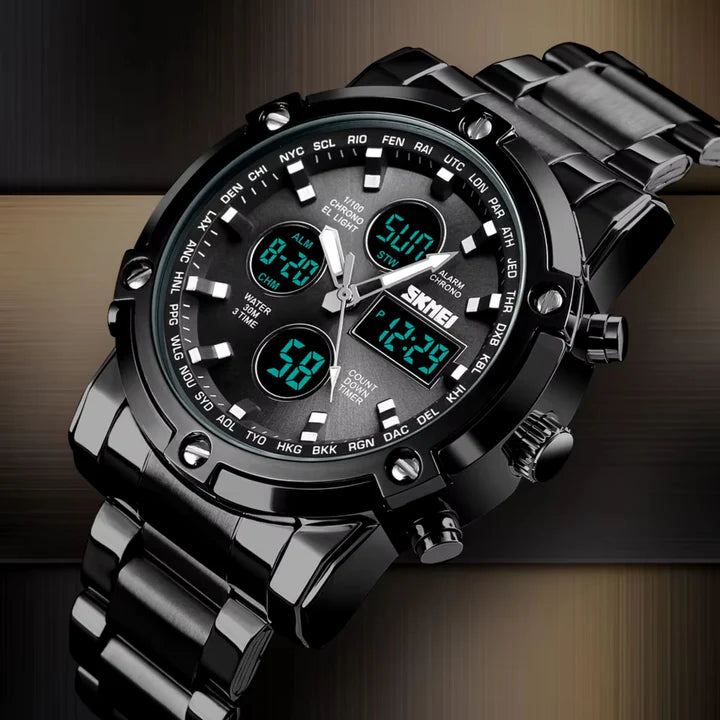 SKMEI 1389 Men's Dual Display Waterproof Fashion Watch