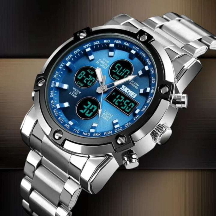 SKMEI 1389 Men's Dual Display Waterproof Fashion Watch