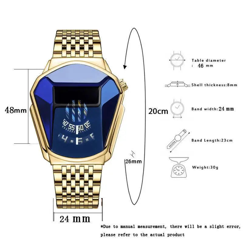 Men's New Trend Motorcycle Personality Waterproof Quartz Watch